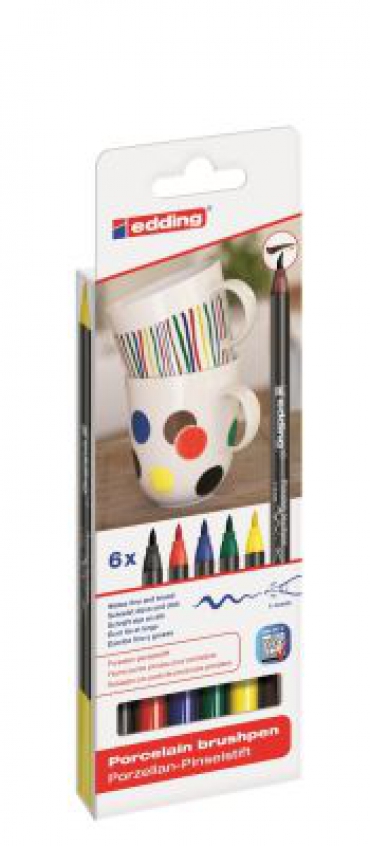 Edding Porselen Kalemi Ana Renkler 6lı 4200