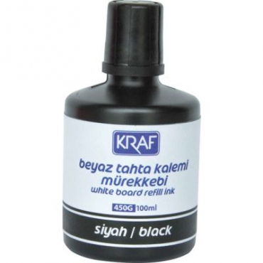 Kraf Beyaz Yazı Tahtası Mürekkebi 100ml Siyah