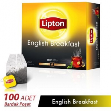 Lipton English Breakfast Bardak Poşet Çay 100'lü