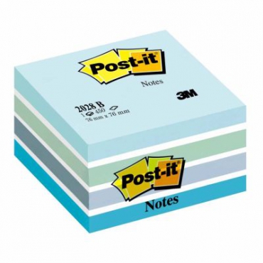 3M Post-it Mavi Tonlarında Küp Not Kağıdı 450yp 76x76mm