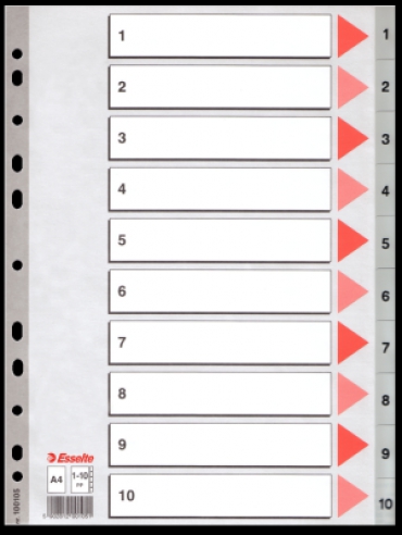 Esselte A4 PP Seperatör 1-10 Rakam