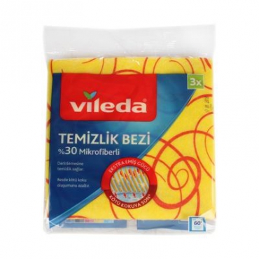 Vileda %30 Mikrofiberli Temizlik Bezi 3lü