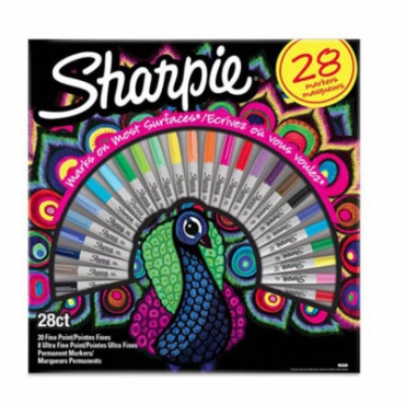 Sharpie Permanent Markör Fine Tavuskuşu 28li