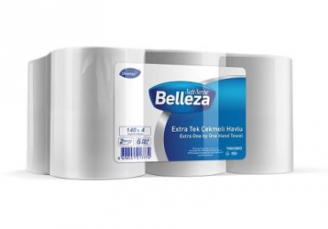 Belleza Extra Tek Çekmeli Havlu 140m 6lı