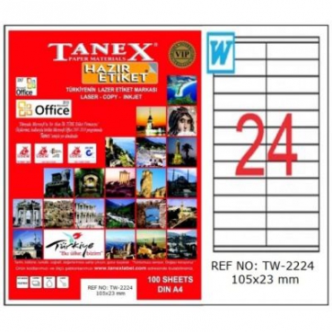 Tanex Etiket Laser 105X23 TW-2224
