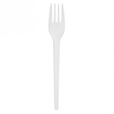 Huhtamaki Eko Plastik Çatal Beyaz 165mm Cutlery Serisi 100lü