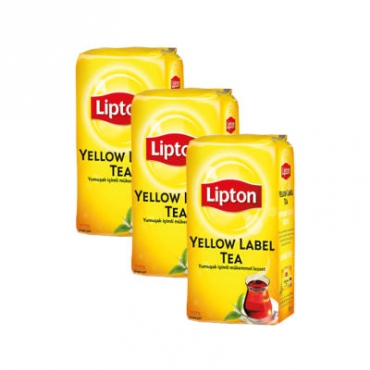 3 Adet Lipton Yellow Label Dökme Çay 1000gr